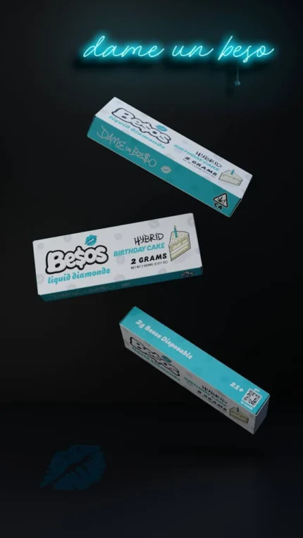 Birthday Cake Besos Cart - 2G Hybrid Besos Disposable